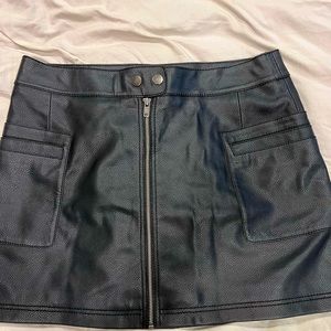 Size 12 Free People Leather Miniskirt